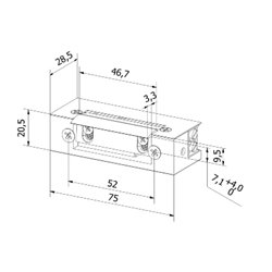 ELEKTROZACZEP HARTTE BY BIRA S12UPW Z PAMIĘCIĄ I WYŁĄCZNIKIEM 12V AC/DC