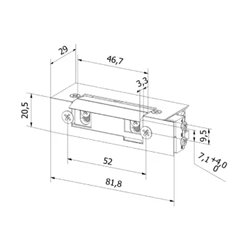ELEKTROZACZEP HARTTE SHD24R PRZECIWPOŻAROWY EI60, REWERSYJNY 24V DC ELEKTROZACZEP HARTTE SHD24R PRZECIWPOŻAROWY EI60, REWERSYJNY 24V DC