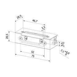 ELEKTROZACZEP HARTTE SHD24U PRZECIWPOŻAROWY EI60 24V AC/DC