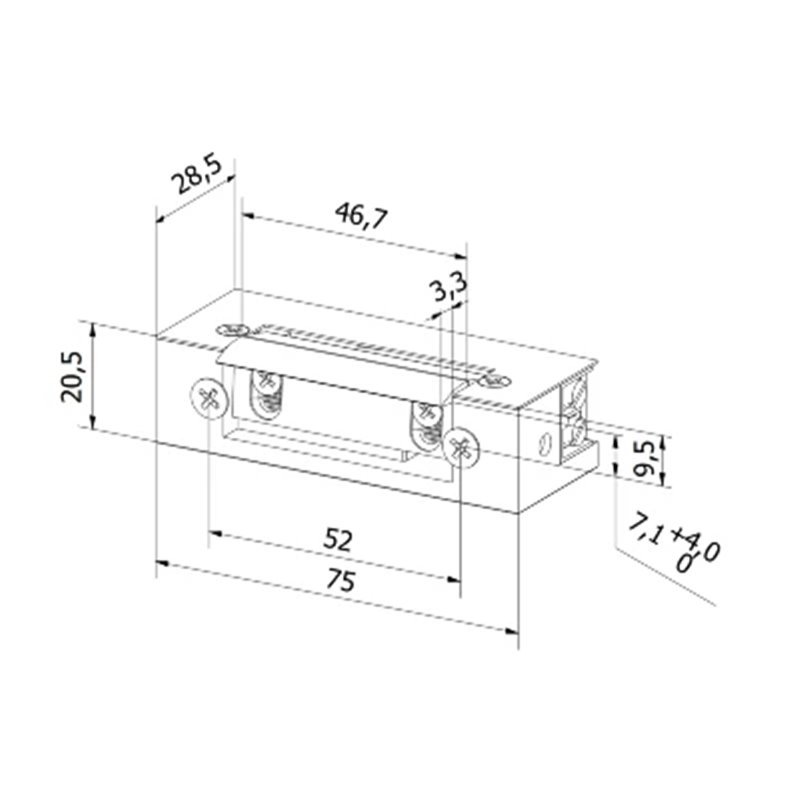 ELEKTROZACZEP HARTTE SHD24U PRZECIWPOŻAROWY EI60 24V AC/DC