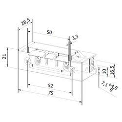 ELEKTROZACZEP HARTTE SHD24U-C PRZECIWPOŻAROWY EI60, Z WYŚLIZGIEM 24V AC/DC