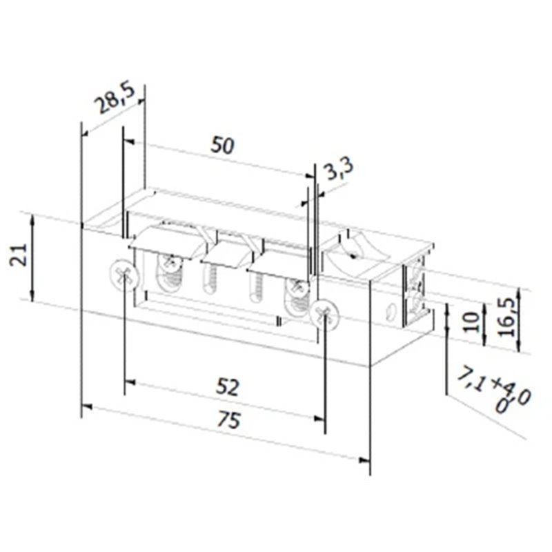 ELEKTROZACZEP HARTTE SHD24U-C PRZECIWPOŻAROWY EI60, Z WYŚLIZGIEM 24V AC/DC