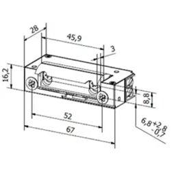ELEKTROZACZEP HARTTE XS00UPW NISKOPRĄDOWY WĄSKI Z PAMIĘCIĄ I WYŁĄCZNIKIEM ORAZ UNIWERSALNYM ZASILANIEM 12-24V AC/DC