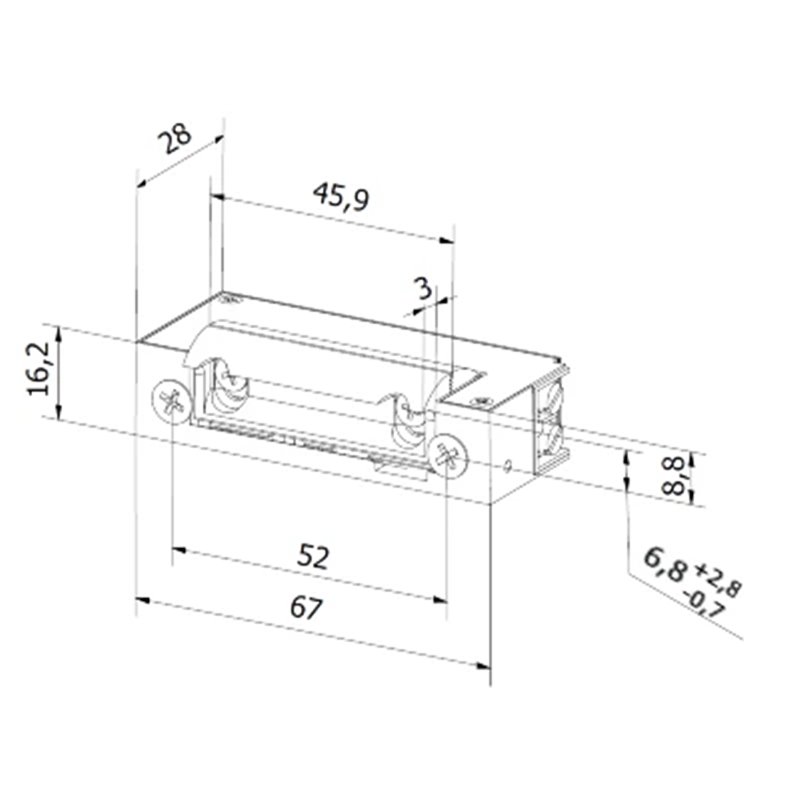 ELEKTROZACZEP HARTTE XS12RW WĄSKI REWERSYJNY Z WYŁĄCZNIKIEM 12V DC ELEKTROZACZEP HARTTE XS12RW WĄSKI REWERSYJNY Z WYŁĄCZNIKIEM 12V DC