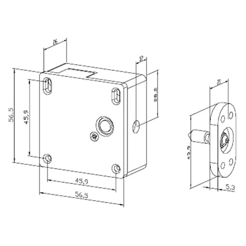 ELEKTROZAMEK SZAFKOWY HARTTE PU12N 12V DC ELEKTROZAMEK SZAFKOWY HARTTE PU12N 12V DC