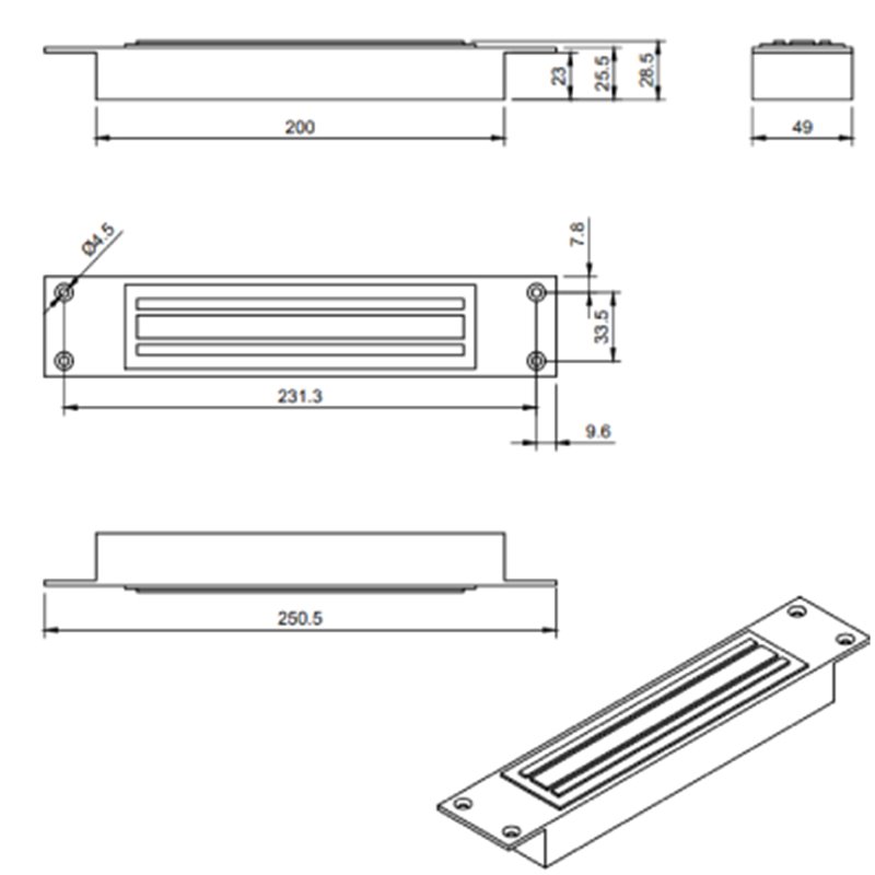 ELEKTROZWORA HARTTE MG280MR, 280KG WPUSZCZANA Z MONITORINGIEM