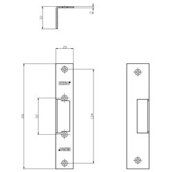 KĄTOWNIK KRÓTKI BIRA 150X25/32X2 MM., OCYNK