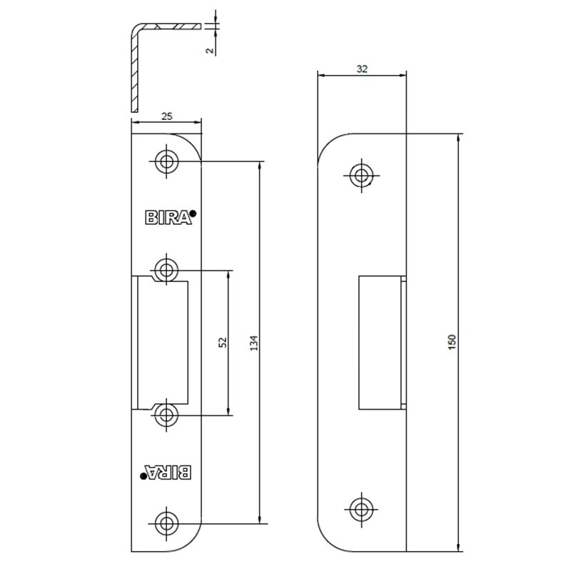 KĄTOWNIK KRÓTKI HARTTE 150X25/32X2MM, LEWY/PRAWY, OCYNK KĄTOWNIK KRÓTKI HARTTE 150X25/32X2MM, LEWY/PRAWY, OCYNK