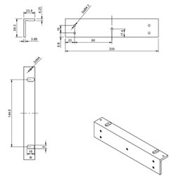 MG180L ELEMENT MONTAŻOWY L DO ZWÓR HARTTE MG180SR ORAZ MSS180S