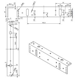 MG280L ELEMENT MONTAŻOWY L DO ZWÓR HARTTE MG280S, MG280SR ORAZ MSS280S