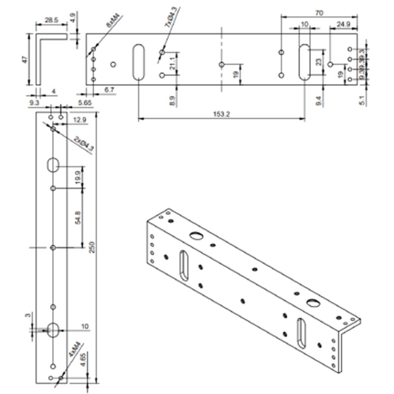 MG280L ELEMENT MONTAŻOWY L DO ZWÓR HARTTE MG280S, MG280SR ORAZ MSS280S