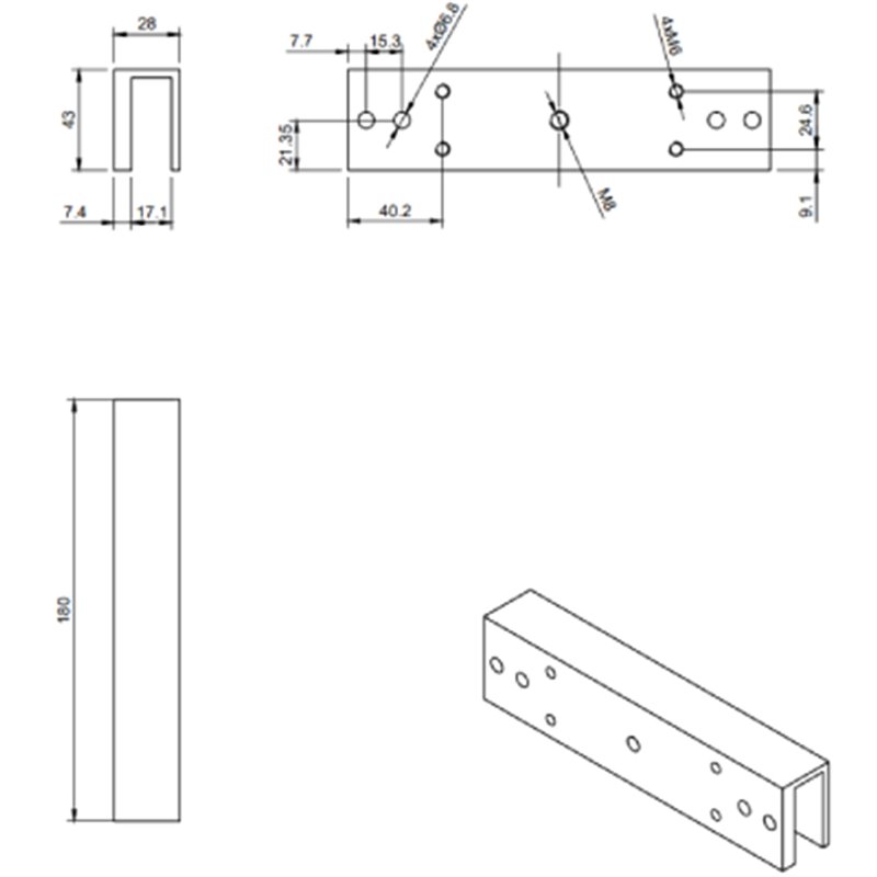 MG280U ELEMENT MONTAŻOWY U DO ZWÓR HARTTE MG280S, MG280SR ORAZ MSS280S