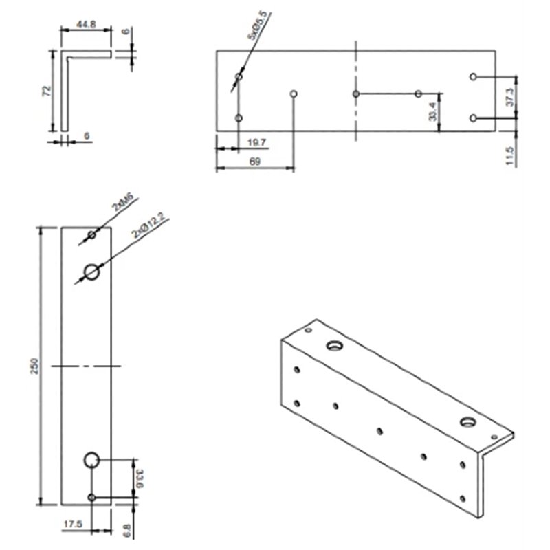 MG500L ELEMENT MONTAŻOWY L DO ZWORY HARTTE MG500SR