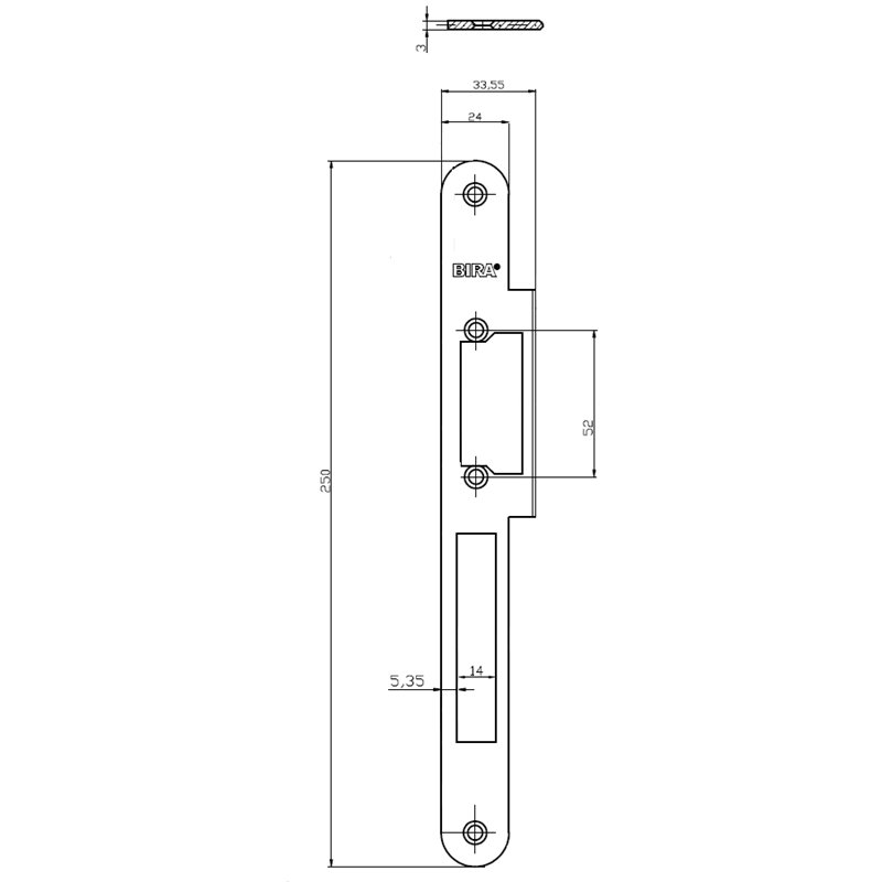 PŁASKOWNIK DŁUGI HARTTE 250X24X3MM, LEWY/PRAWY, STAL NIERDZEWNA, DO ELEKTROZACZEPÓW Z WYŚLIZGIEM PŁASKOWNIK DŁUGI HARTTE 250X24X3MM, LEWY/PRAWY, STAL NIERDZEWNA, DO ELEKTROZACZEPÓW Z WYŚLIZGIEM
