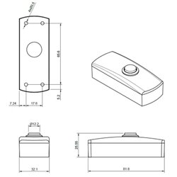 PRZYCISK WYJŚCIA HARTTE EB01 NATYNKOWY, DOTYKOWY PRZYCISK WYJŚCIA HARTTE EB01 NATYNKOWY, DOTYKOWY
