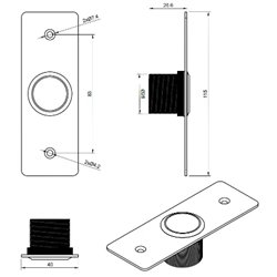 PRZYCISK WYJŚCIA HARTTE EB04 PODTYNKOWY, BEZDOTYKOWY PRZYCISK WYJŚCIA HARTTE EB04 PODTYNKOWY, BEZDOTYKOWY