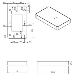PRZYCISK WYJŚCIA HARTTE EB06 NATYNKOWY, BEZDOTYKOWY, Z PODTRZYMANIEM DO 30 SEKUND