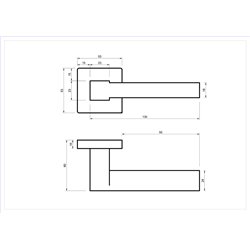 KLAMKA ALUBRASS TALC ROZETA KWADRATOWA CHROM BLITZ KLAMKA ALUBRASS TALC ROZETA KWADRATOWA CHROM BLITZ