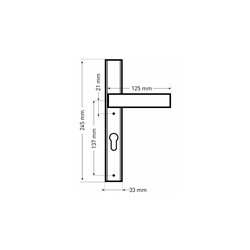 KLAMKA ALUBRASS THEO 72 WKŁAD SLIM F8 - BLACK KLAMKA ALUBRASS THEO 72 WKŁAD SLIM F8 - BLACK