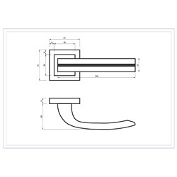 KLAMKA ALUBRASS ULTRA ROZETA KWADRATOWA PATYNA KLAMKA ALUBRASS ULTRA ROZETA KWADRATOWA PATYNA