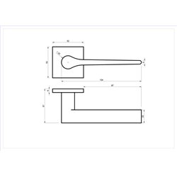 KLAMKA ALUBRASS VITTORIA SLIM ROZETA KWADRATOWA CHROM MAT KLAMKA ALUBRASS VITTORIA SLIM ROZETA KWADRATOWA CHROM MAT