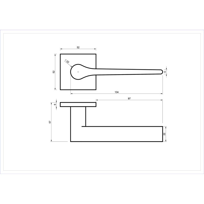 KLAMKA ALUBRASS VITTORIA SLIM ROZETA KWADRATOWA CHROM MAT KLAMKA ALUBRASS VITTORIA SLIM ROZETA KWADRATOWA CHROM MAT