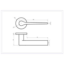 KLAMKA ALUBRASS VITTORIA SLIM ROZETA OKRĄGŁA CZARNA