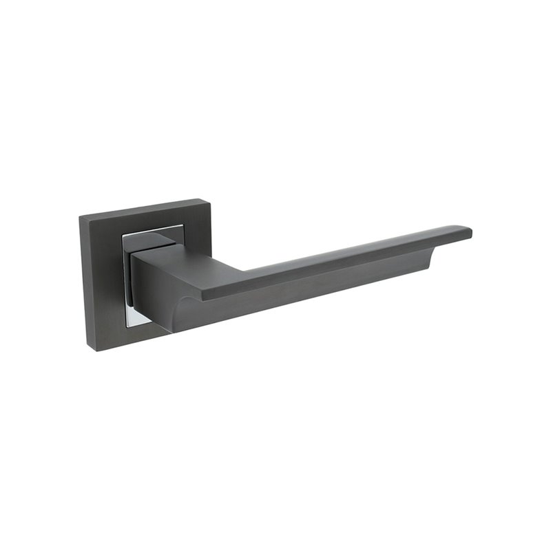 KLAMKA ALUBRASS XARA ROZETA KWADRATOWA GRAFIT CHROM KLAMKA ALUBRASS XARA ROZETA KWADRATOWA GRAFIT CHROM