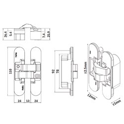 ZAWIAS CHOWANY 3D TUPAI 1716 CHROM SATYNA ZAWIAS CHOWANY 3D TUPAI 1716 CHROM SATYNA