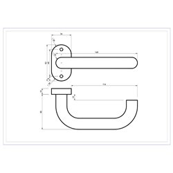 KLAMKA ALUBRASS ZENIT ROZETA OWALNA STAL NIERDZEWNA KLAMKA ALUBRASS ZENIT ROZETA OWALNA STAL NIERDZEWNA