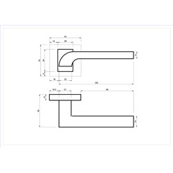 KLAMKA ALUBRASS ZOYA ROZETA KWADRATOWA CZARNA KLAMKA ALUBRASS ZOYA ROZETA KWADRATOWA CZARNA
