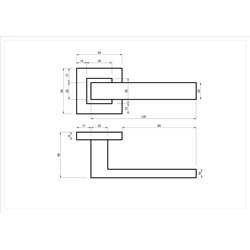 KLAMKA ALUBRASSS TASOS ROZETA KWADRATOWA STAL NIERDZEWNA KLAMKA ALUBRASSS TASOS ROZETA KWADRATOWA STAL NIERDZEWNA