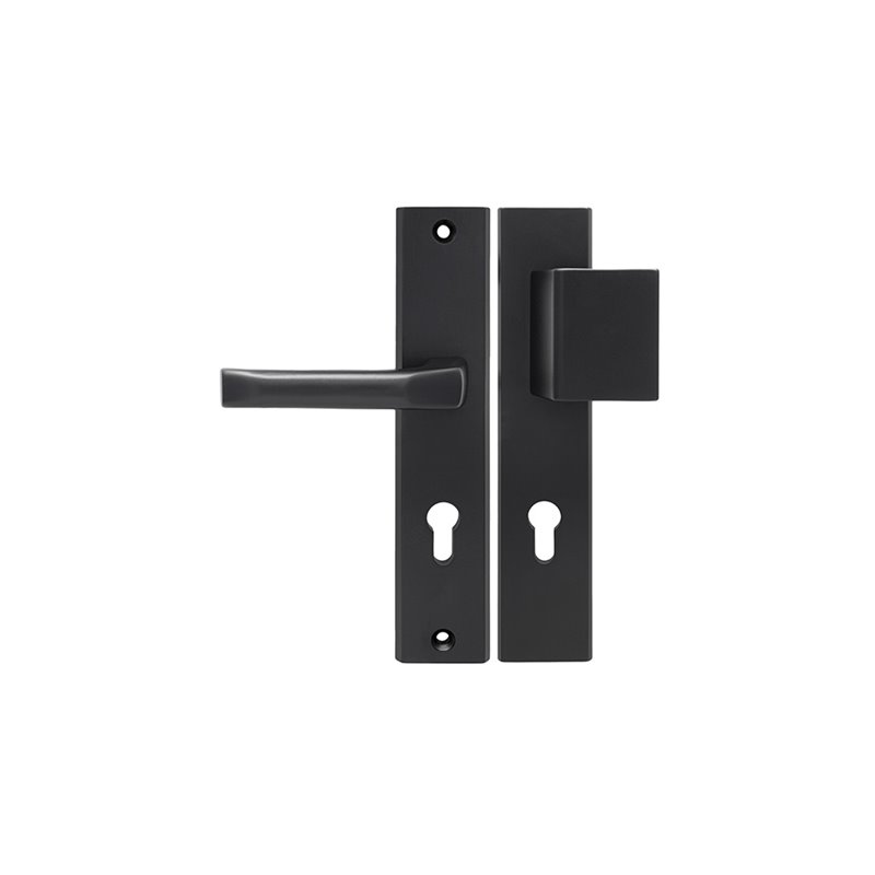 KLAMKO-POCHWYT ALUBRASS THEO 72 WKŁAD F8 - BLACK KLAMKO-POCHWYT ALUBRASS THEO 72 WKŁAD F8 - BLACK