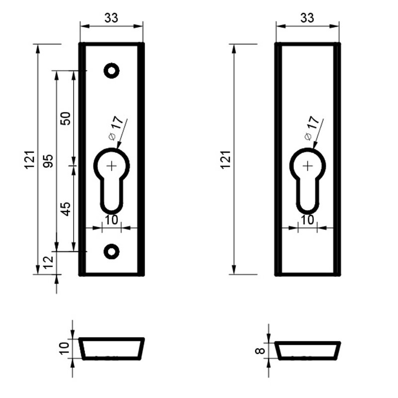 SZYLD ALUBRASS ZEWNĘTRZNY NA WKŁAD SLIM F9 - TYTAN 95 SZYLD ALUBRASS ZEWNĘTRZNY NA WKŁAD SLIM F9 - TYTAN 95