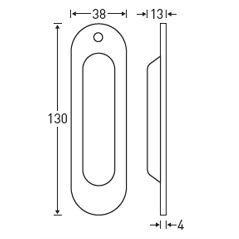UCHWYT ALUBRASS DO DRZWI PRZESUWNYCH OWALNY CHROM UCHWYT ALUBRASS DO DRZWI PRZESUWNYCH OWALNY CHROM