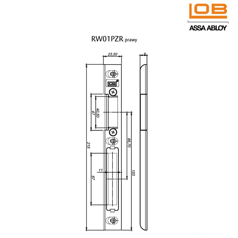 ZACZEP LOB RW01 LZR/PZR REGULOWANY ZACZEP LOB RW01 LZR/PZR REGULOWANY