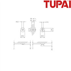 ROZETA WC TUPAI 806-01 4MM/60MM, ZŁOTO ROZETA WC TUPAI 806-01 4MM/60MM, ZŁOTO