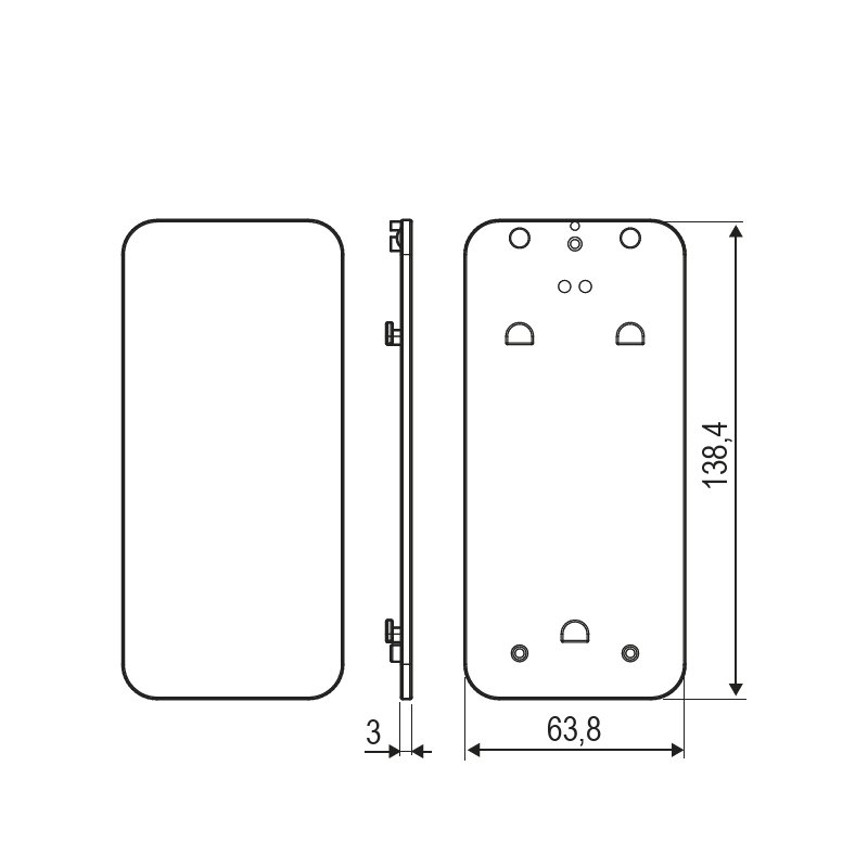 OSŁONA PŁYTKA DO SYSTEMU KLAMKI ZERO AGB