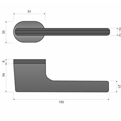 KLAMKA INFINITY LUKKA RT NA ROZECIE ROT CZARNY