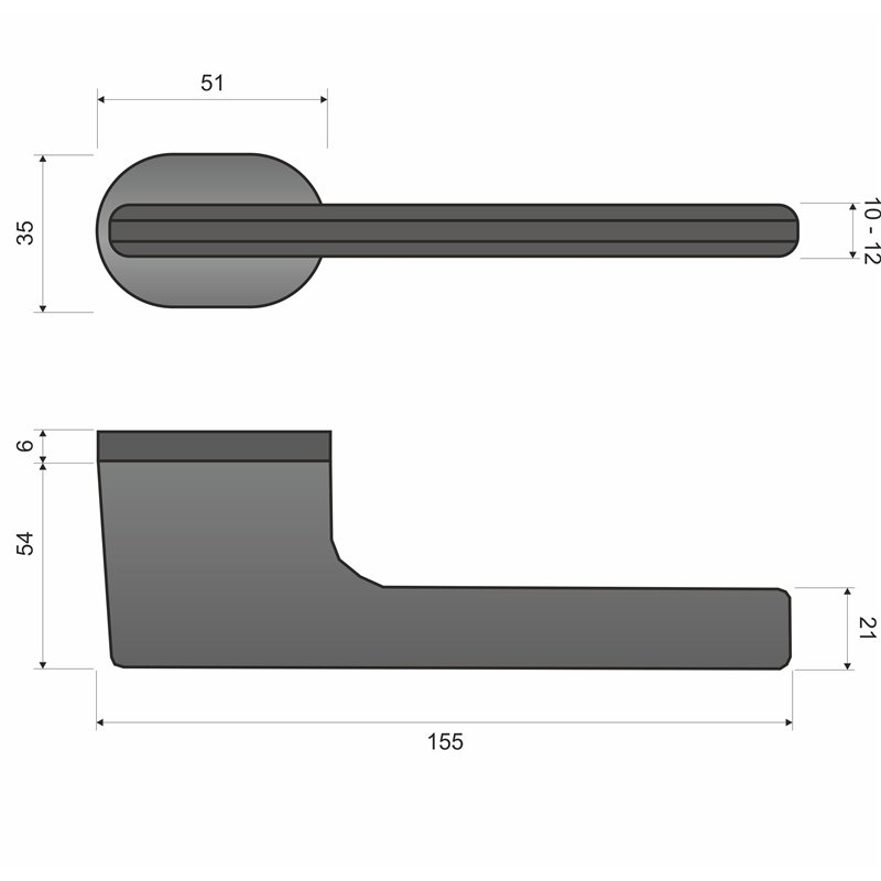 KLAMKA INFINITY LUKKA RT NA ROZECIE ROT CZARNY