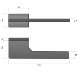 KLAMKA INFINITY MONZA RT NA ROZECIE RRT CZARNY