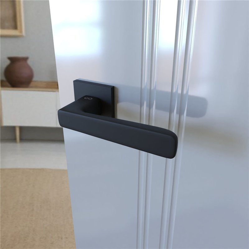 KLAMKA INFINITY NA ROZECIE KWADRATOWEJ 6MM PARMA FIT CZARNY KLAMKA INFINITY NA ROZECIE KWADRATOWEJ 6MM PARMA FIT CZARNY