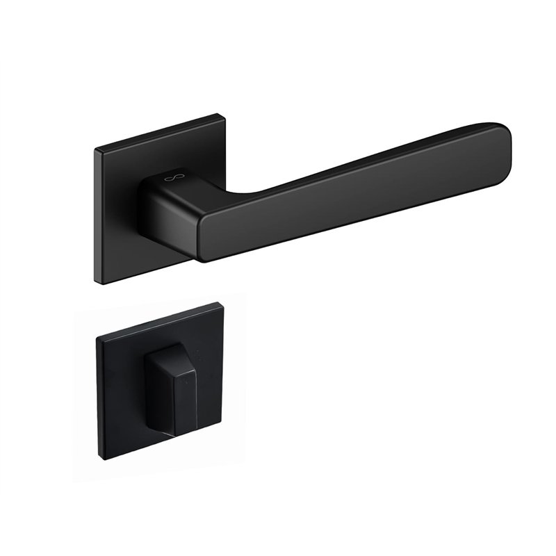 KLAMKA INFINITY NA ROZECIE KWADRATOWEJ 6MM PARMA FIT CZARNY KLAMKA INFINITY NA ROZECIE KWADRATOWEJ 6MM PARMA FIT CZARNY