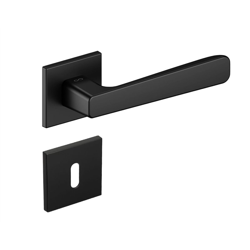 KLAMKA INFINITY NA ROZECIE KWADRATOWEJ 6MM PARMA FIT CZARNY KLAMKA INFINITY NA ROZECIE KWADRATOWEJ 6MM PARMA FIT CZARNY