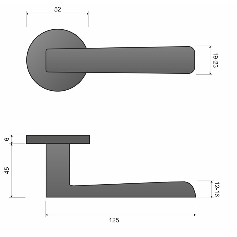 KLAMKA INFINITY NA ROZECIE OKRĄGŁEJ 6MM PARMA FIT CHROM MAT