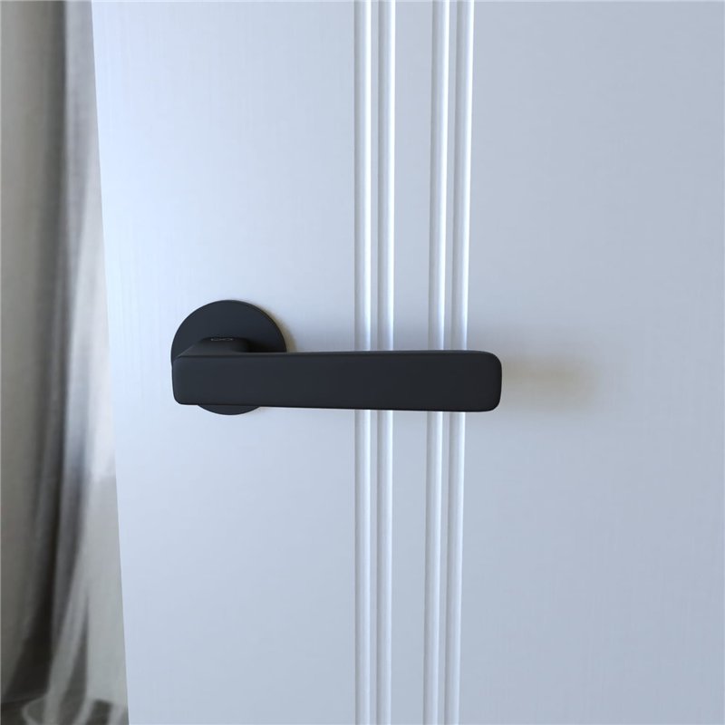 KLAMKA INFINITY NA ROZECIE OKRĄGŁEJ 6MM PARMA FIT CZARNY