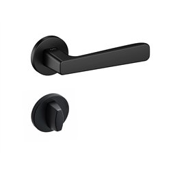 KLAMKA INFINITY NA ROZECIE OKRĄGŁEJ 6MM PARMA FIT CZARNY