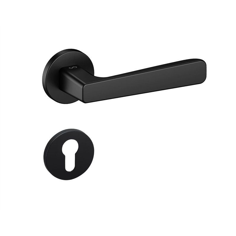 KLAMKA INFINITY NA ROZECIE OKRĄGŁEJ 6MM PARMA FIT CZARNY