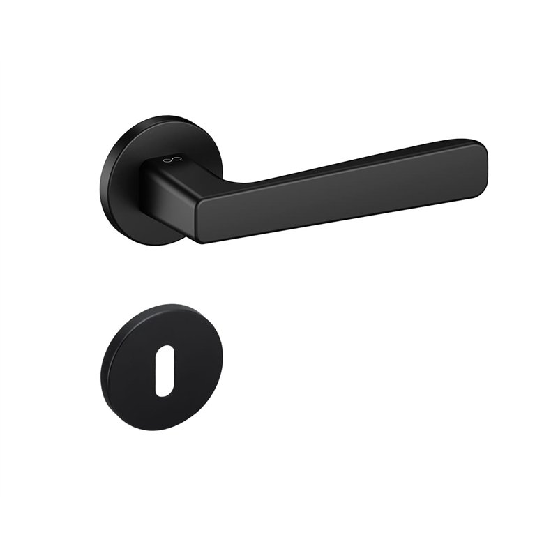 KLAMKA INFINITY NA ROZECIE OKRĄGŁEJ 6MM PARMA FIT CZARNY