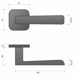 KLAMKA INFINITY NA ROZECIE OWALNEJ 6MM PARMA FIT CHROM MAT